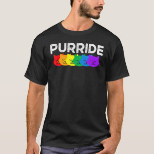 Camiseta Purride Cat Primen Mes Gay Rights Rainbow Cat