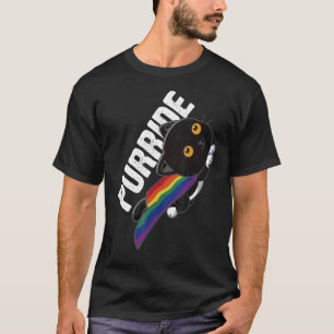 Camiseta Purride Cute Cat Primes Lgbtq Gay Rainbow C