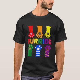 Camiseta Purride Funny Cat Amantes del Orgullo LGBT 