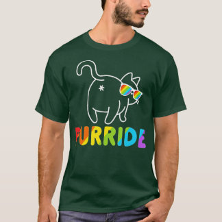 Camiseta Purride Funny Cat Gay LGB Primeros Hombres