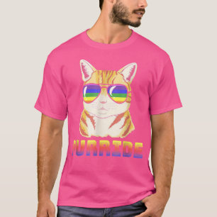 Camiseta Purride Gay Prid Lgbt Gato Arcoiris Lover, Gay Pri