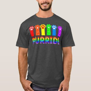 Camiseta Purride LGBTQ Huella de gato Orgullo LGBT 