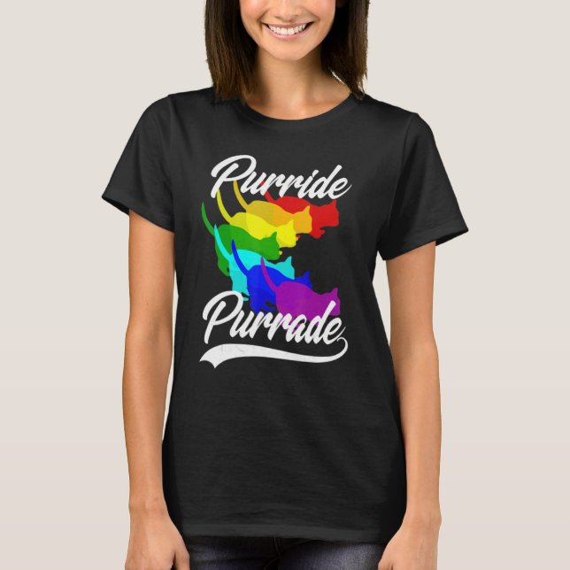 Camiseta Purride Purrade Essentia, gato del desfile del org (Anverso)