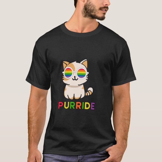 Camiseta Purride, Rainbows y Cats (Anverso)