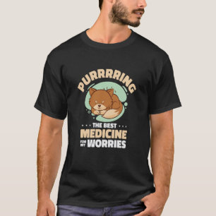 Camiseta Purring Cat Positivity Cat Self care