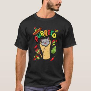 Camiseta Purrito Burrito Gatito Gato Gatito Cinco De Mayo