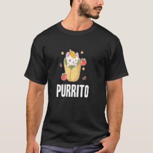Camiseta Purrito Cat Burrito Pun Funny Mexican Food Kitty