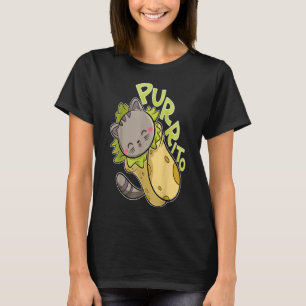 Camiseta purrito de gato divertido burrito taco