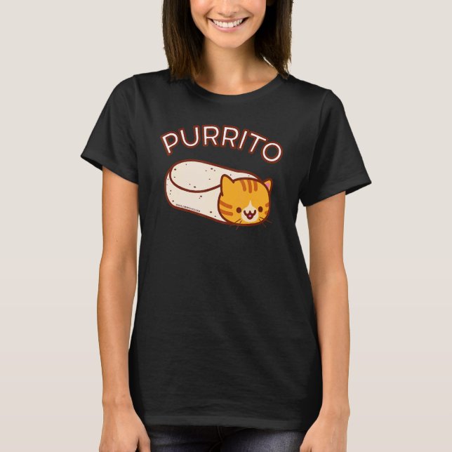 Camiseta Purrito El Burrito Gato Naranja Tabby (Anverso)