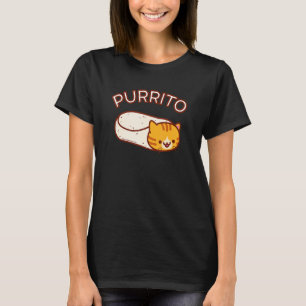 Camiseta Purrito El Gato Burrito Atigrado Naranja