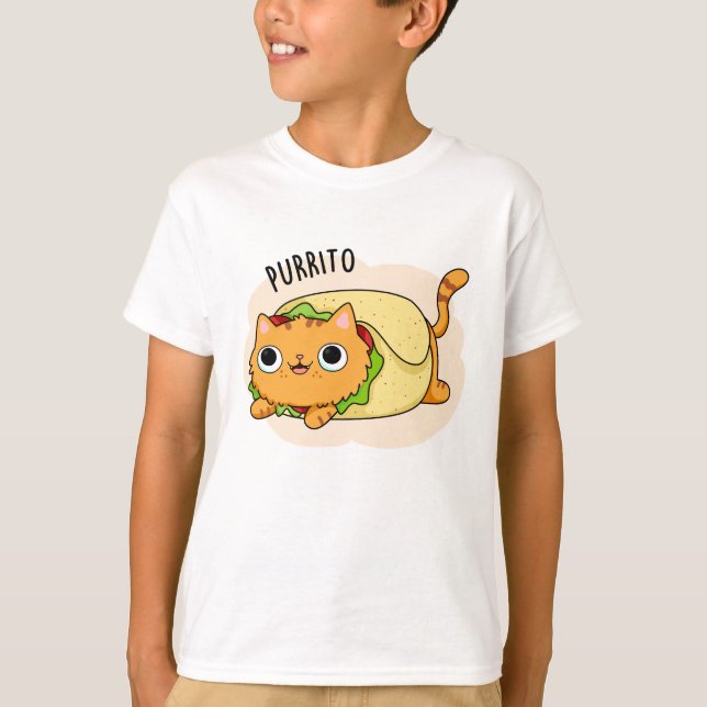 Camiseta Purrito Funny Cat Burrito Pun (Anverso)