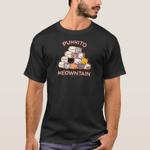 Camiseta Purrito Meowntain Funny Cat Mountain Pun Raglan