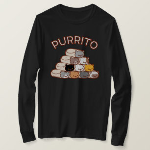 Camiseta PURRITO PIRÁMID Gato Burrito de manga larga T-SHIR