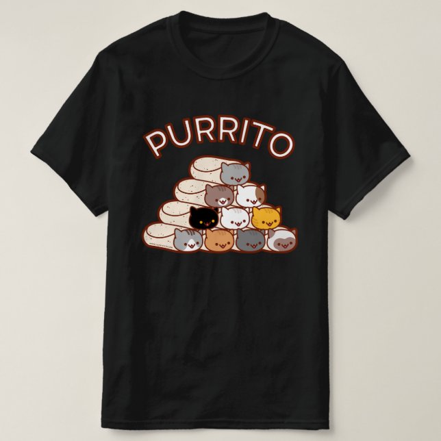 Camiseta PURRITO PYRAMID Cat Burrito T-SHIRT (Diseño del anverso)