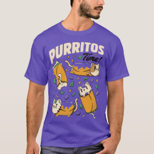 Camiseta Purritos Time Burrito Cat Funny Comida Mexicana de