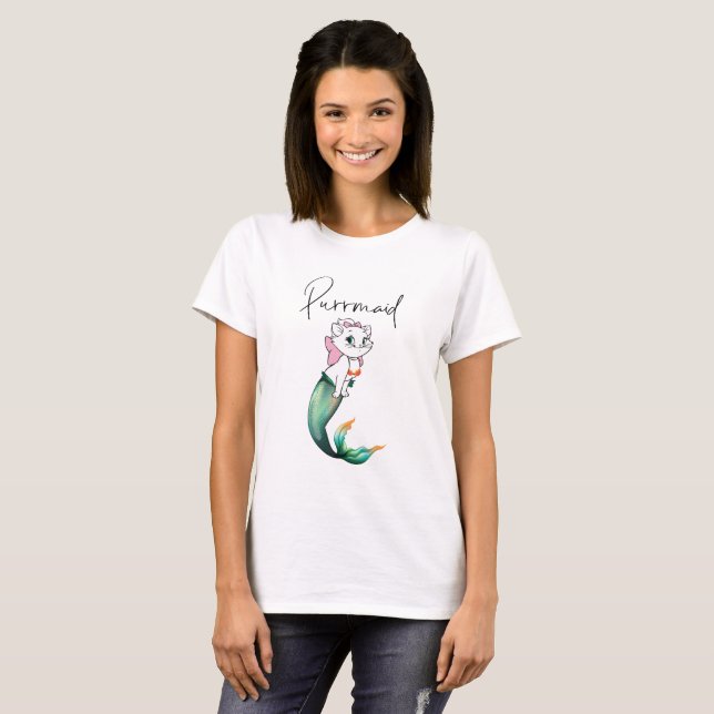 Camiseta Purrmaid de gatito de gatito de comadreja - Diseño (Anverso completo)