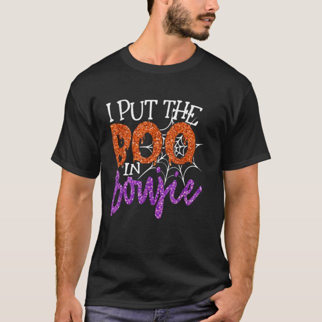 Camiseta Puse a Boo en Boujie Funny disfraz de Halloween Bo (Anverso)