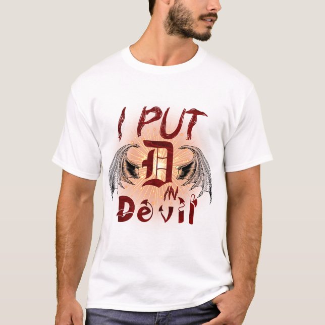 Camiseta Puse D en la divertida y divertida pareja de Hallo (Anverso)
