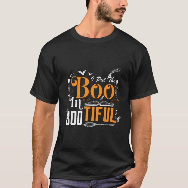 Camiseta Puse El 'Boo' En 'Bootiful Funny Halloween Sarca (Anverso)