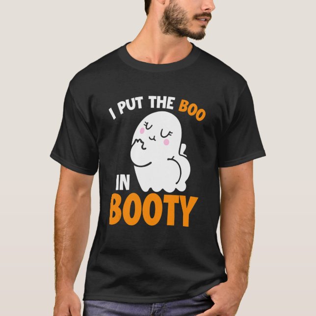 Camiseta Puse el Boo en Booty  Fantasma de Halloween Disfra (Anverso)