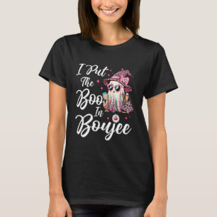 Camiseta Puse el Boo en Boujee Fantasma Divertido Leopardo 