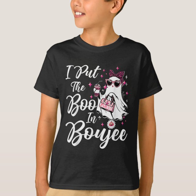 Camiseta Puse El Boo En Boujee Ghost Funny Nk Leopard Hal (Anverso)