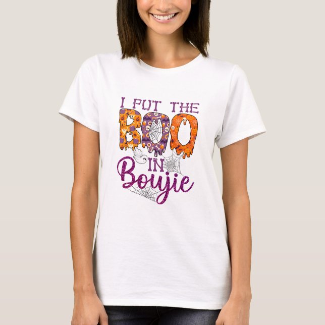 Camiseta Puse el boo en Halloween bougie (Anverso)