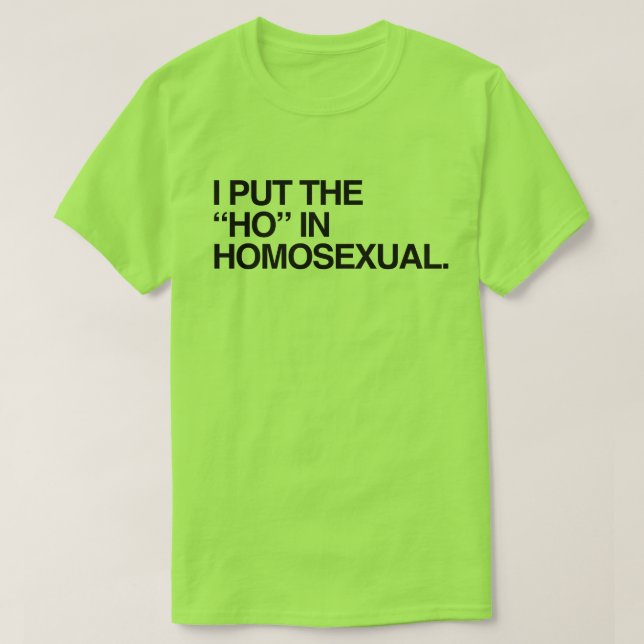 CAMISETA PUSE EL HO EN HOMOSEXUAL (Diseño del anverso)