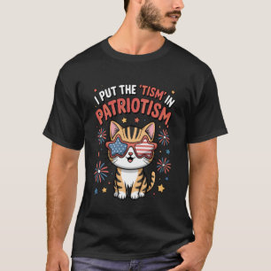 Camiseta Puse el Tismo en Patriotismo Gato Patriótico Adora