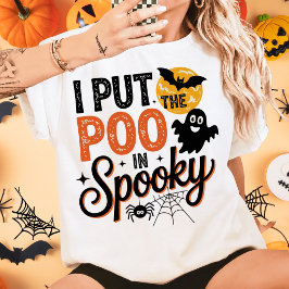Camiseta Puse la Caca en Halloween Espeluznante