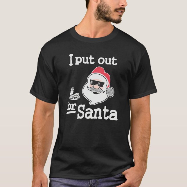 Camiseta Puse Leche Y Galletas Para Navidades De Santa (Anverso)