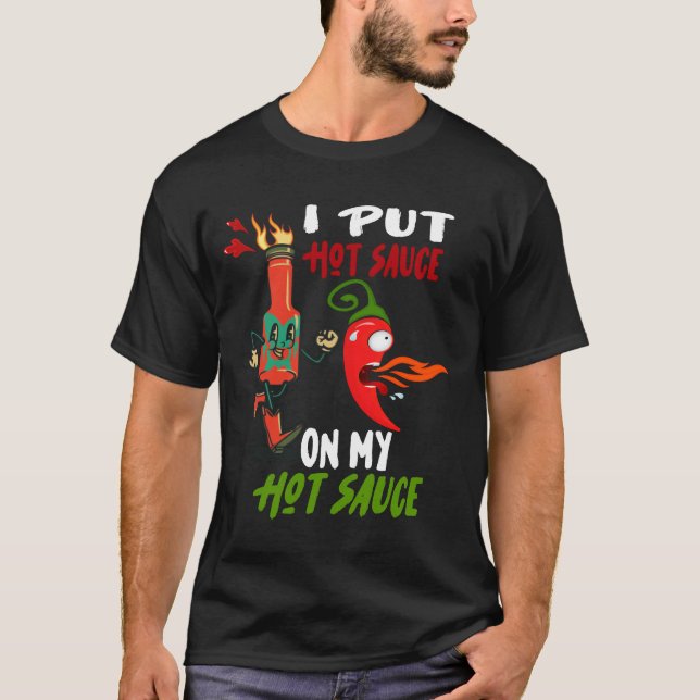 Camiseta Puse Salsa Caliente En Mi Salsa Caliente Comida Gr (Anverso)