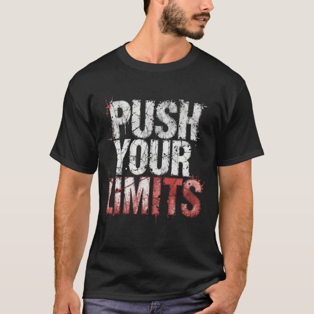 Camiseta Push Your Limits para Hombres | Mentalida (Anverso)