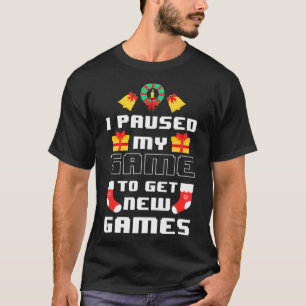 Camiseta Puso en pausa mi juego Gaming Gamer XMas Funny Nav