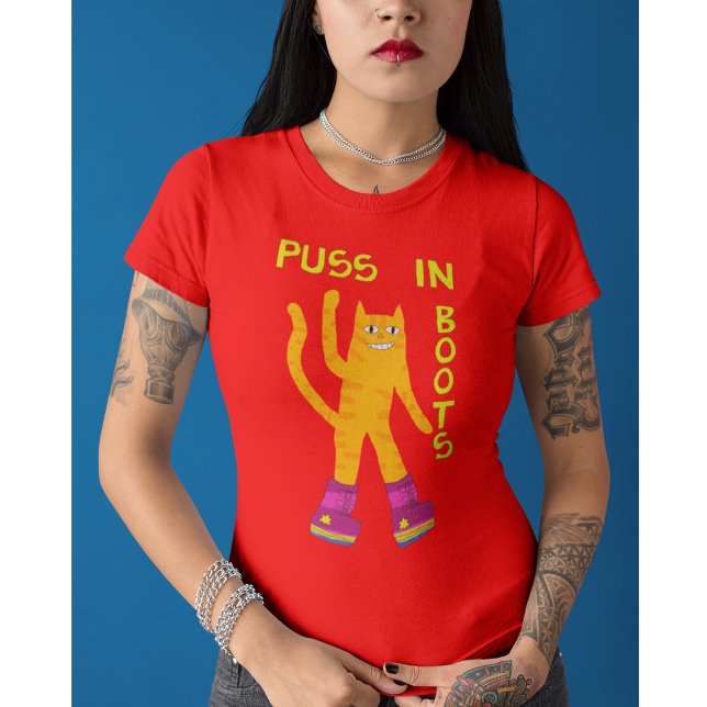Camiseta Puss en Boots Ginger cat diciendo Hola (Subido por el creador)
