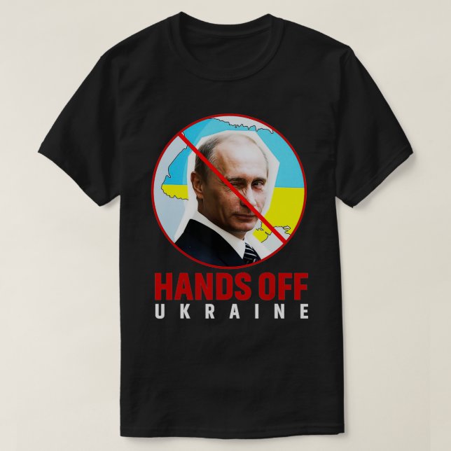 Camiseta Putin, aléjense de Ucrania (Diseño del anverso)