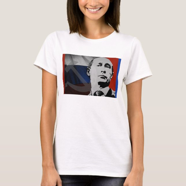 Camiseta Putin con la bandera rusa (Anverso)