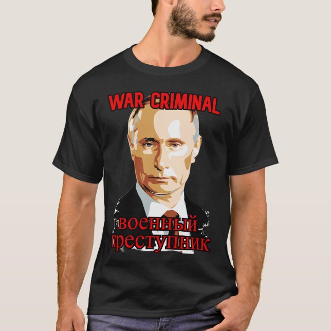 Camiseta Putin: Crimen de guerra (Anverso)