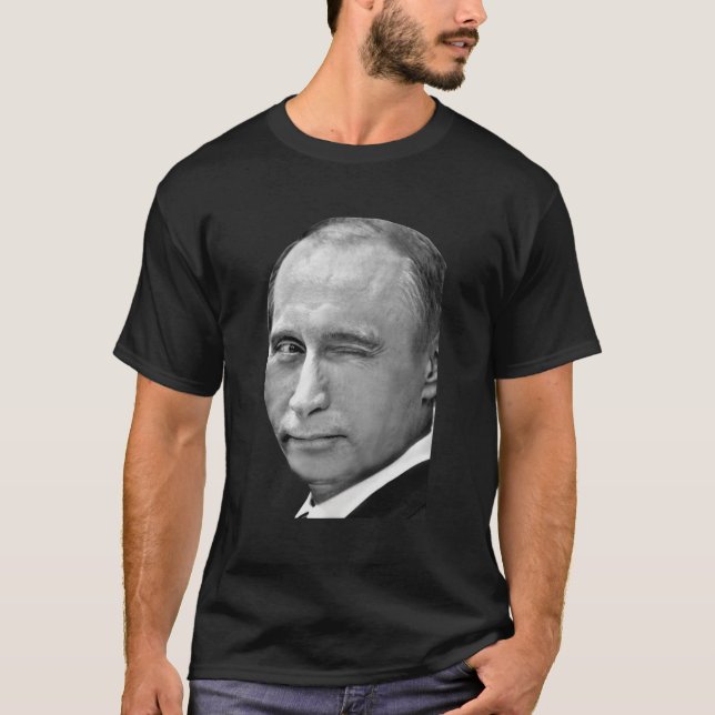 Camiseta Putin haciendo retrato de la política rusa (Anverso)