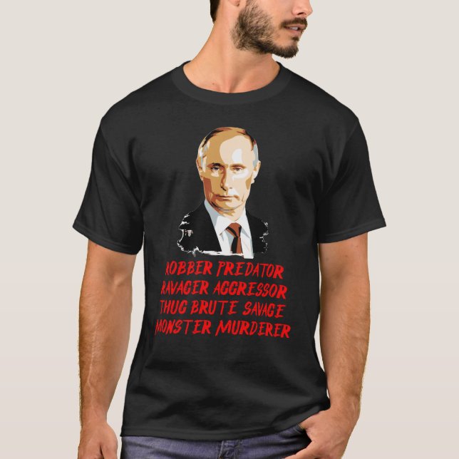 CAMISETA PUTIN MOD 9 MONSTER MURDERER BRUTE SALVAGE (Anverso)