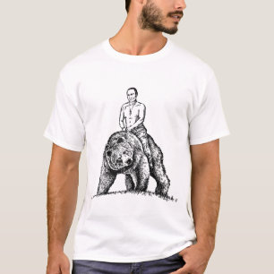 Camiseta Putin montando una política de Rusia del oso