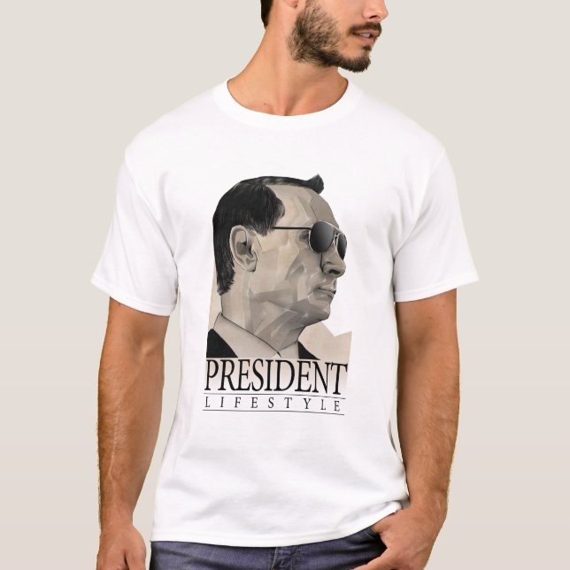 Camiseta Putin retrato político ruso (Anverso)