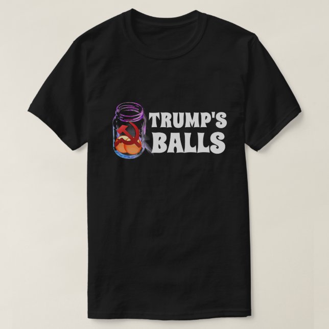 Camiseta Putin tiene las bolas de Trump (Diseño del anverso)