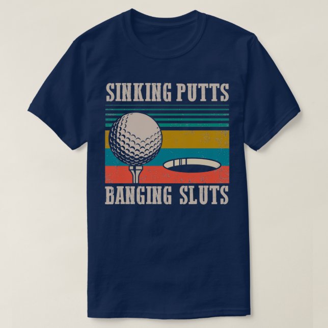 Camiseta Putos de hundimiento de golf (Diseño del anverso)