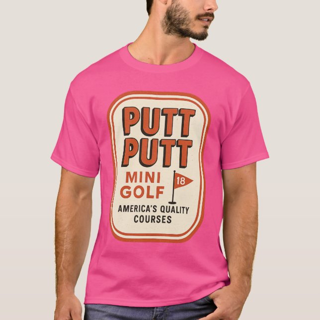 Camiseta Putt Putt Mini Golf Retro 1980 (Anverso)