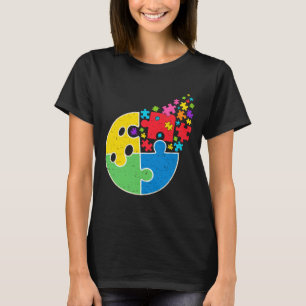 Camiseta Puzzle Bowling Support Autism Awareness Men