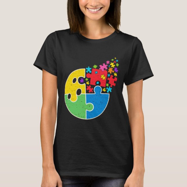 Camiseta Puzzle Bowling Support Autism Awareness Men (Anverso)