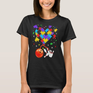 Camiseta Puzzle Heart Bowling Conciencia del Autismo Hombre