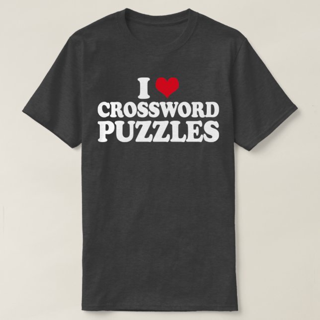 Camiseta Puzzle I Love Crossword Puzzles (Diseño del anverso)
