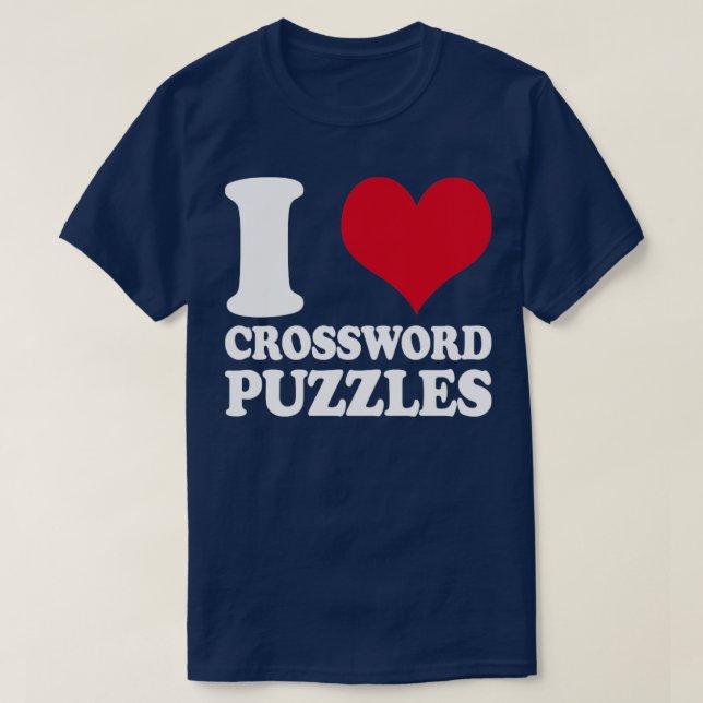 Camiseta Puzzle I Love Crossword Puzzles1 (Diseño del anverso)